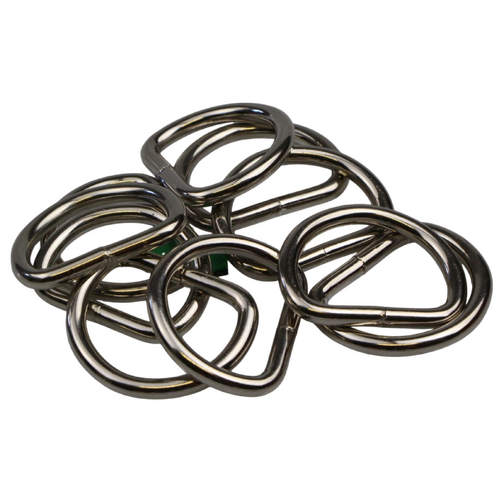 Dee D Ring 10 x Welded Steel 32mm x 5mm