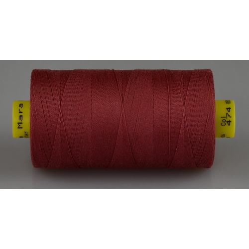 Mara M120 BURGUNDY Polyester Thread x 1000mt Colour No.474