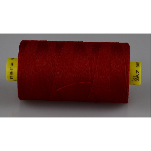 Mara M120 DARK RED Polyester Thread x 1000mt Colour No.367
