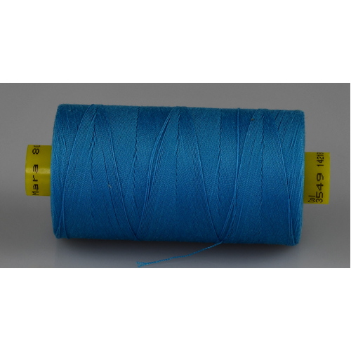 Mara M120 FLURO BLUE Polyester Thread x 1000mt Colour No.3549