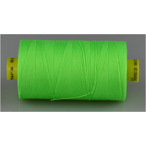Mara M120 FLURO GREEN Polyester Thread x 1000mt Colour No.3853