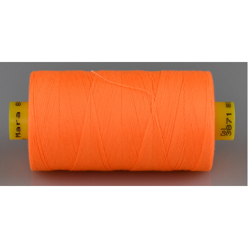 Mara M120 FLURO ORANGE Polyester Thread x 1000mt Colour No.3871