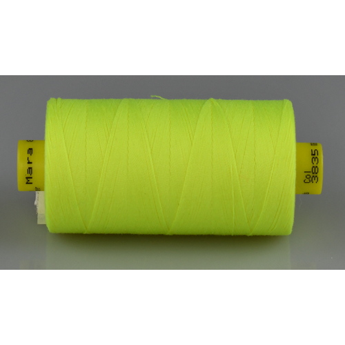 Mara M120 FLURO YELLOW Polyester Thread x 1000mt Colour No.3835