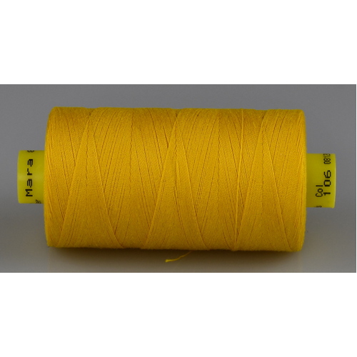 Mara M120 YELLOW Polyester Thread x 1000mt Colour No.106