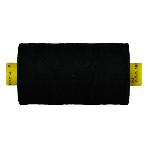 Mara 30 Black Polyester Sewing Thread Tex 100 x 300mt Colour 000