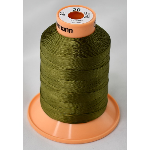 Tera 20 Khaki Inner Bonded Polyester Sewing Thread x 600mt Colour 432