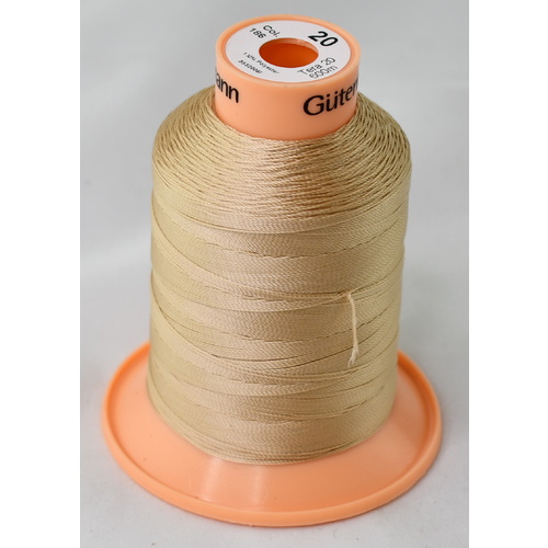 Tera 20 Light Beige Inner Bonded Polyester Sewing Thread x 600mt Colour 186