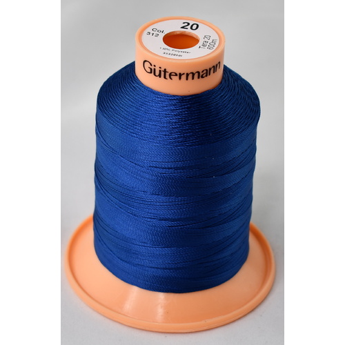 Tera 20 Royal Blue Inner Bonded Polyester Sewing Thread x 600mt Colour 312