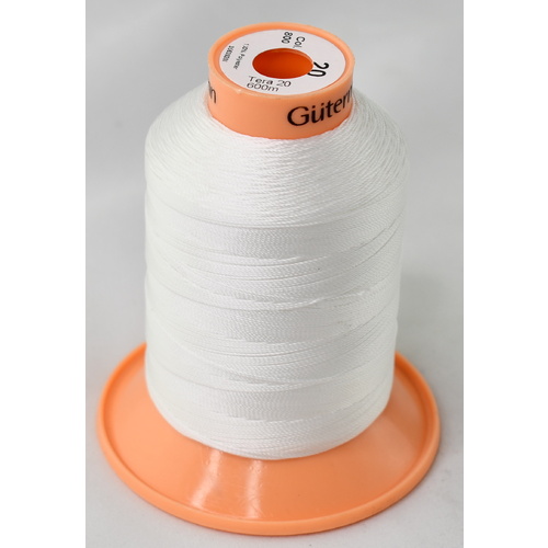 Tera 20 White Inner Bonded Polyester Sewing Thread x 600mt Colour 800