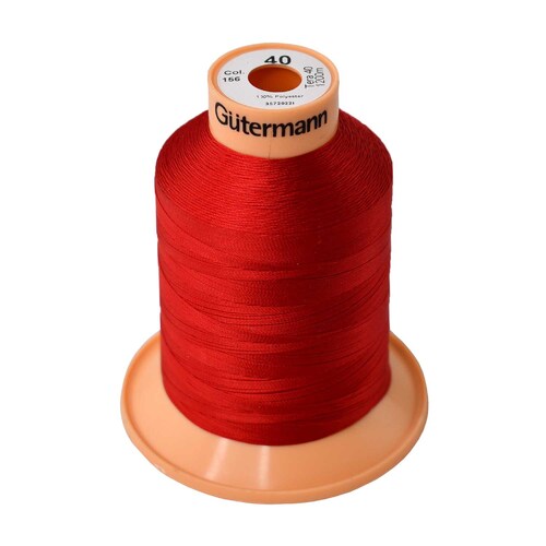 Gutermann Tera 40 Inner Bonded Polyester Sewing Thread x 1200m [colour: red]