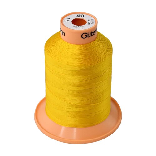 Gutermann Tera 40 Inner Bonded Polyester Sewing Thread x 1200m [colour: yellow]