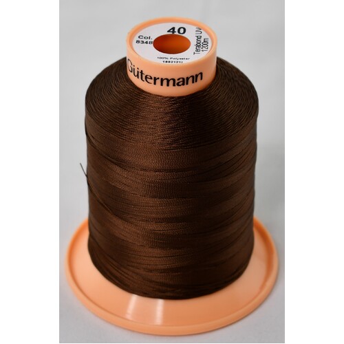Terabond Brown 40 UV stabilised Inner Bonded Sewing Thread x 1200mt