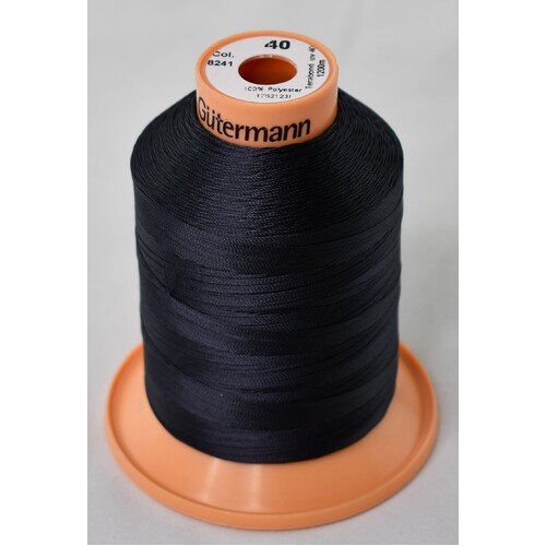 Terabond Dark Grey 40 UV stabilised Inner Bonded Sewing Thread x 1200mt