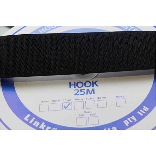 HOOK SIDE BLACK 25mm x 25mt