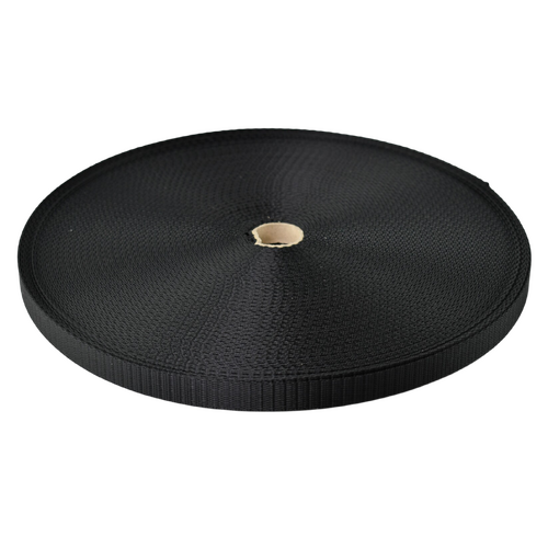 HPW Bike Helmet Webbing black 20mm x 10mt