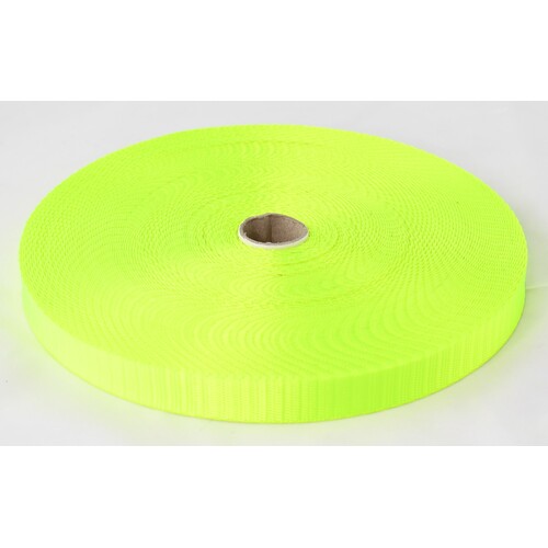 HPW Bike Helmet Webbing FLURO YELLOW 20mm x 10mt