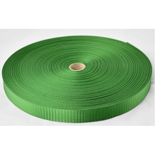 HPW Bike Helmet Webbing GREEN 20mm x 50mt