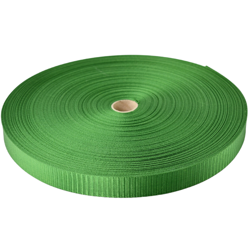 HPW Bike Helmet Webbing GREEN 20mm x 50mt