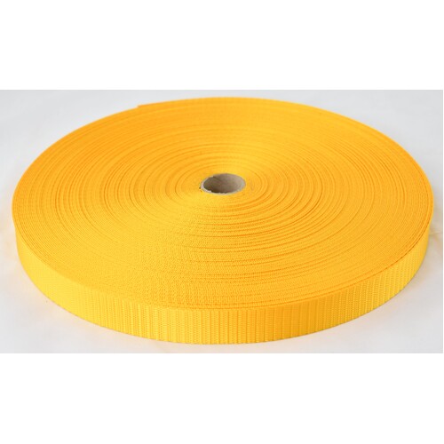 HPW Bike Helmet Webbing GOLD 25mm x 10mt