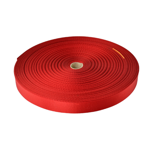 HPW Bike Helmet Webbing RED 25mm x 10mt