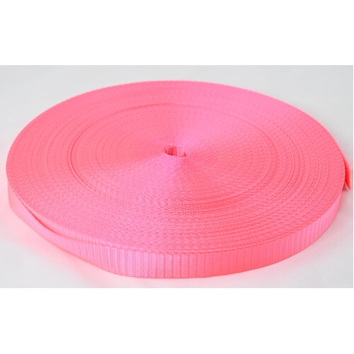 HPW Bike Helmet Webbing PINK 25mm x 50mt