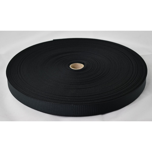 Mil Type 1 Webbing 25mm x 50m [colour: Black]