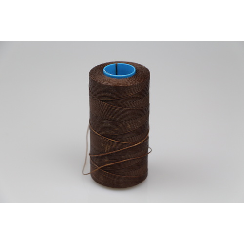 MOX waxed polyester braided sewing thread Brown 0.8mm 400m spool 