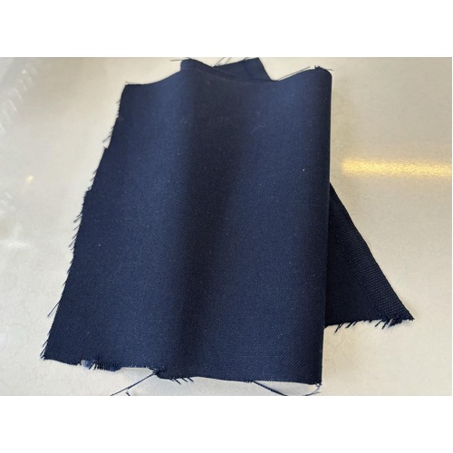 Navy wool/poly Fabric 150cm Wide - Cut length