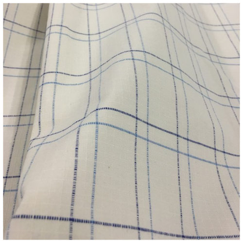 Poly Cotton 35/65 Tearlock 205cm light blue/navy 25mt Roll