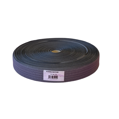 Polyester binding tape CHARCOAL 36mm x 100mt