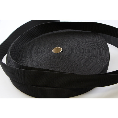 Polypropylene Webbing BLACK 38mm x 10mt