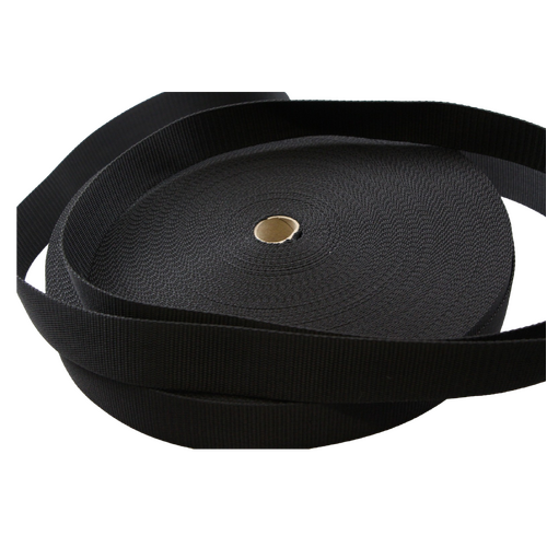 Polypropylene Webbing BLACK 38mm x 50mt