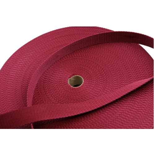 Polypropylene Webbing BURGUNDY 25mm x 50mt