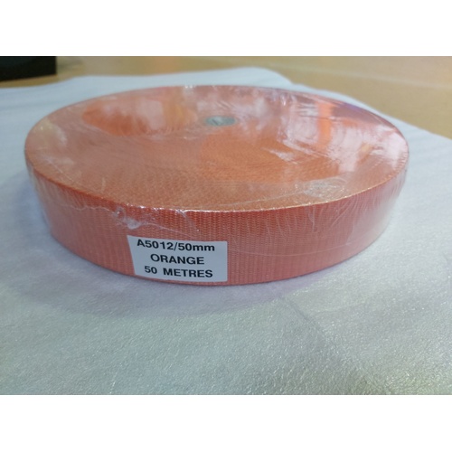 Polypropylene Webbing ORANGE 50mm x 50mt