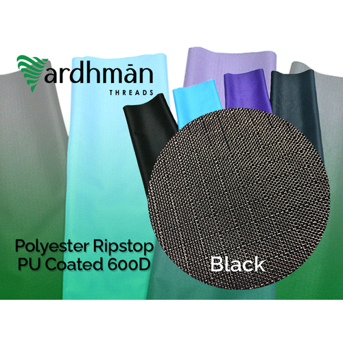 Polyester Ripstop PU Coated 600D Black