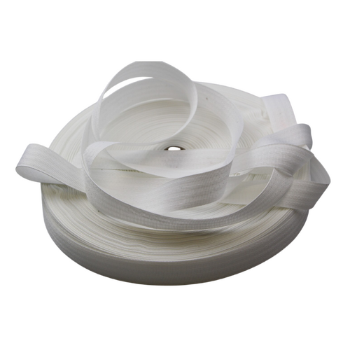 Polyester binding tape WHITE 25mm x 100mt