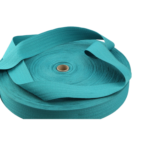 Polyester binding tape TURQUOISE 25mm x 10mt