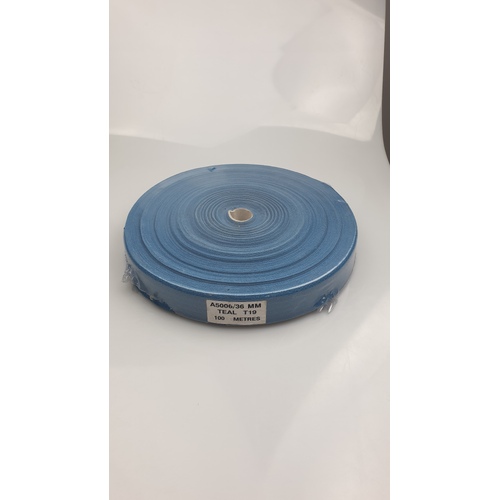 Polyester binding tape TEAL 36mm x 100mt
