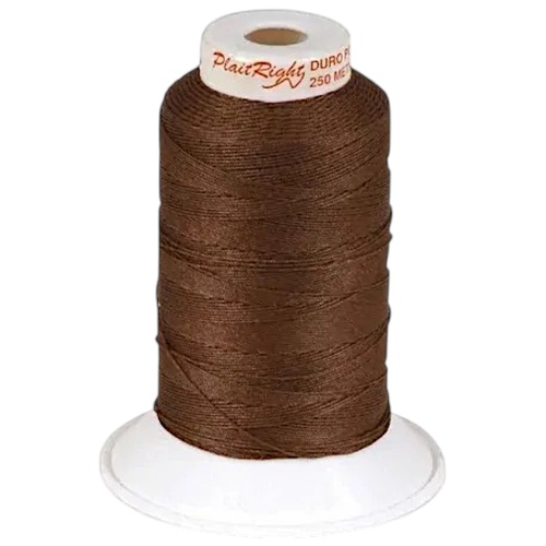 Plaitright Polyester Cotton Thread M20 BROWN 250mt