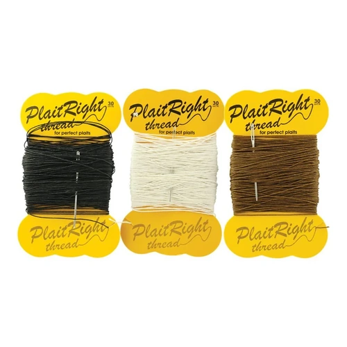 Plaitright Polyester Cotton Thread M20 BROWN cards x 3 pack