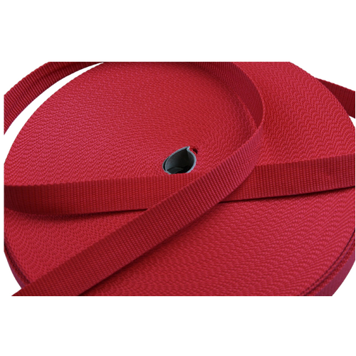 Polypropylene Webbing RED 25mm x 10mt