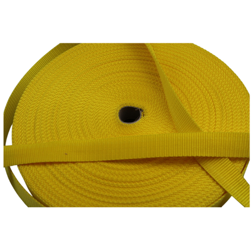 Polypropylene Webbing YELLOW 25mm x 10mt