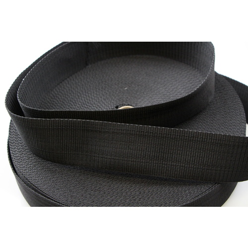 Polypropylene Webbing BLACK 50mm x 10mt