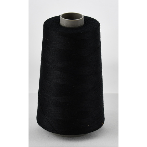 Vardhman Poly/Poly Thread M120 Black for Overlocking, light sewing work