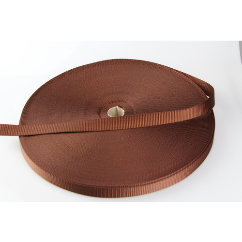 Polyester Webbing Heavy Duty Ribbed 20mm x 10m [Colour: BROWN][ID CODE W102]