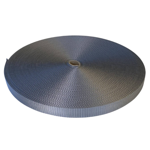 Polyester Webbing Heavy Duty Ribbed Grey 25mm x 10mt