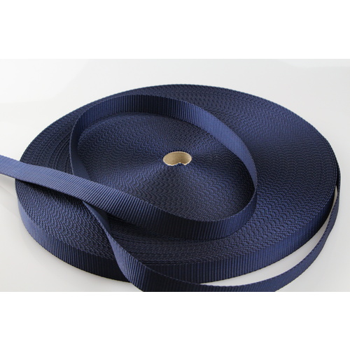 Polyester Webbing Heavy Duty Ribbed NAVY 25mm x 10mt