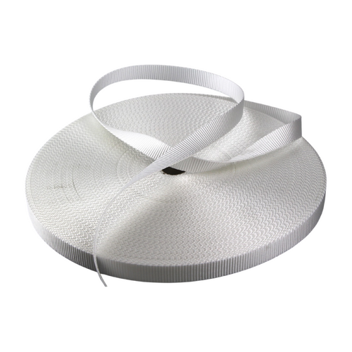 Polyester Webbing Heavy Duty Ribbed WHITE 25mm x 10mt