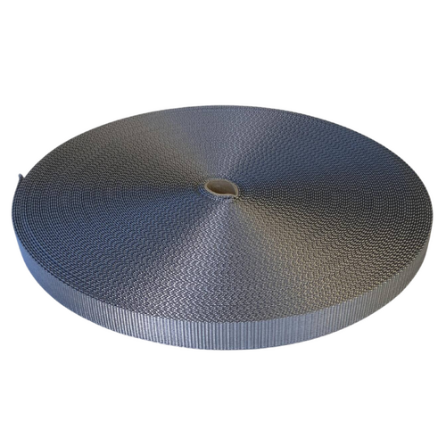 Polyester Webbing Heavy Duty Ribbed GREY 25mm x 50mt