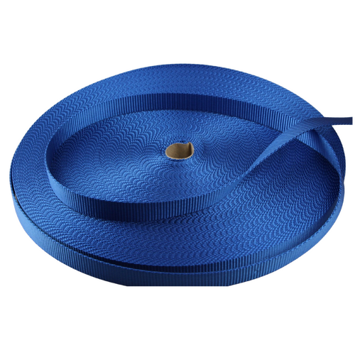 Polyester Webbing Heavy Duty Ribbed Royal Blue 12mm x 50mt